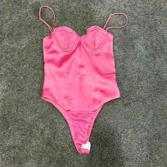 Zara satin effect bustier bodysuit - Picture 2 of 4